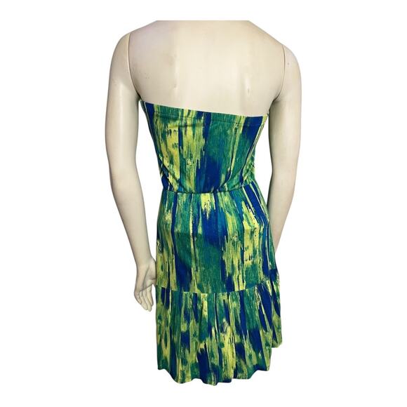 Gap Womens Watercolor Rayon Tie Dye Strapless Mini Dress Small S Mini Sundress - Picture 3 of 6
